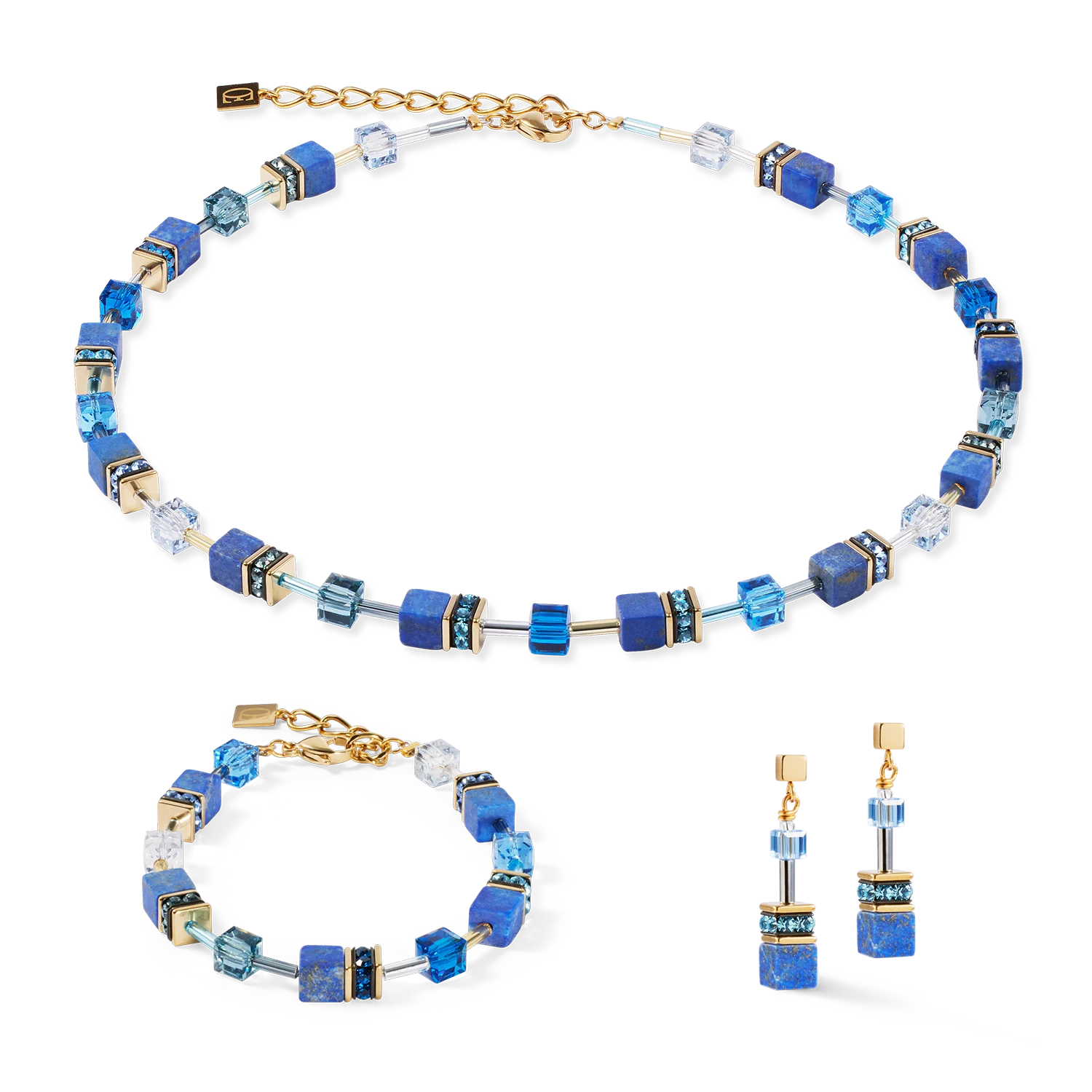 Coeur De Lion | GEOcube Iconic Precious Necklace in Blue