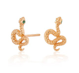 Scream Pretty | Snake Stud Gold Plated Earrings