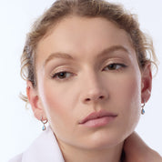Kit Heath | Coast Pebble Blue Opal Hoop Earrings