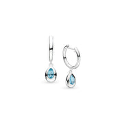 Kit Heath | Coast Pebble Swiss Blue Topaz Hoop Earrings