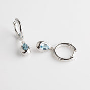 Kit Heath | Coast Pebble Swiss Blue Topaz Hoop Earrings