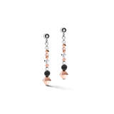 Coeur De Lion | Amulet Earrings in Crystal & Striped Onyx