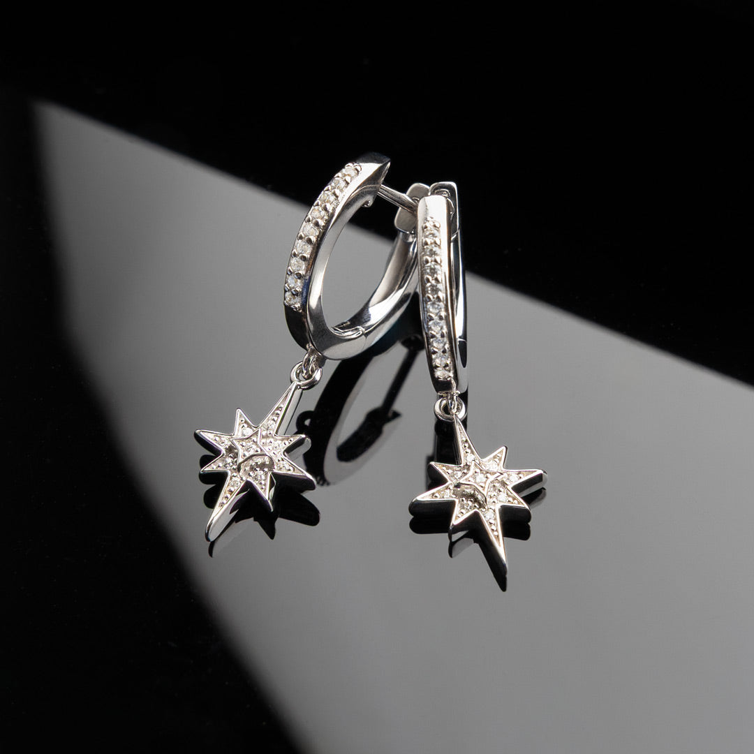 Kit Heath | North Star Hinged Drop Earrings