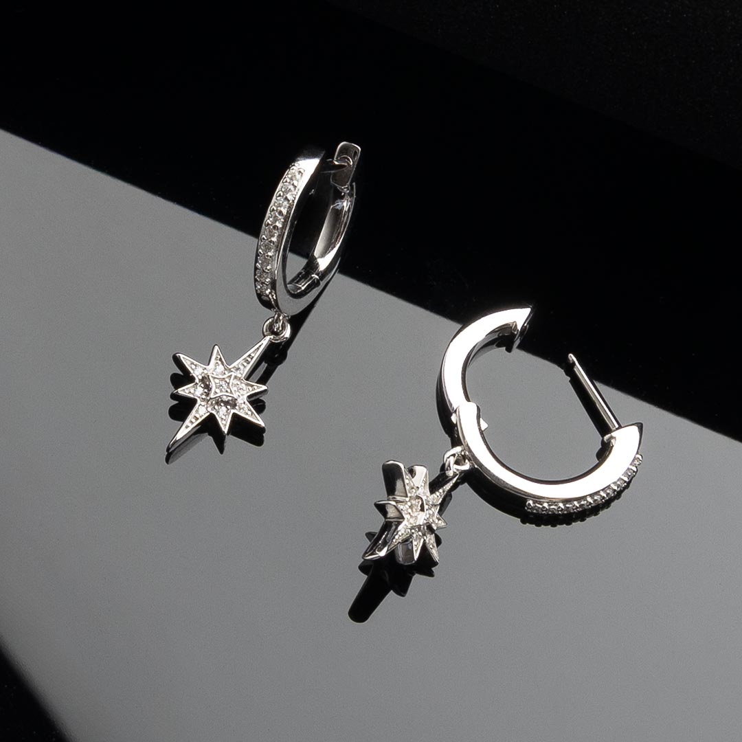 Kit Heath | North Star Hinged Drop Earrings
