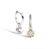 Kit Heath | Celeste Pave Sun & Crescent moon Drop Earrings