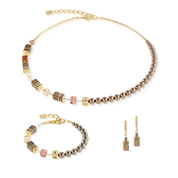 Coeur De Lion | GeoCUBE Iconic Earrings in Mocha Mousse