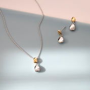 Kit Heath | Coast Pebble Golden Double Droplet Necklace