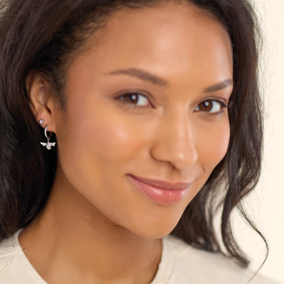 Kit Heath |  Blossom Flyte Honey Bee Hoop Earrings