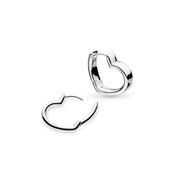 Kit Heath | Love Silver Heart Hoop Earrings