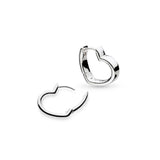 Kit Heath | Love Silver Heart Hoop Earrings