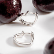 Kit Heath | Love Silver Heart Hoop Earrings