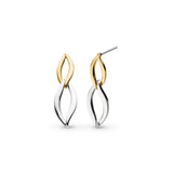 Kit Heath | Entwine Twine Link Golden Duo Stud Earrings