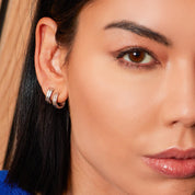 Kit Heath |  Bevel Unity Hinged Huggie Hoop Earrings