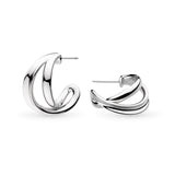 Kit Heath | Serenity Crossover Hoop Stud Earring