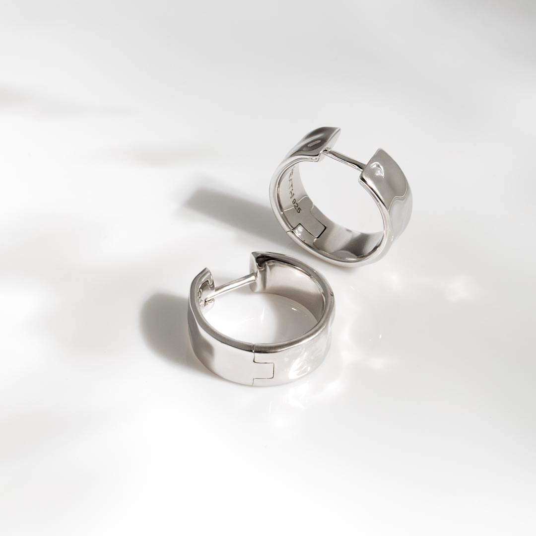 Kit Heath | Mirage Reflect Wide hinged Hoop Earrings