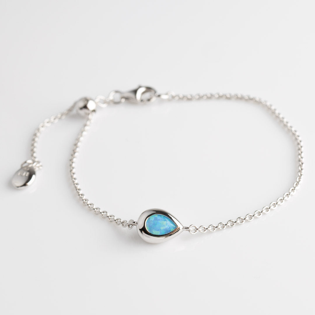 Kit Heath | Coast Pebble Blue Opal Slider Bracelet