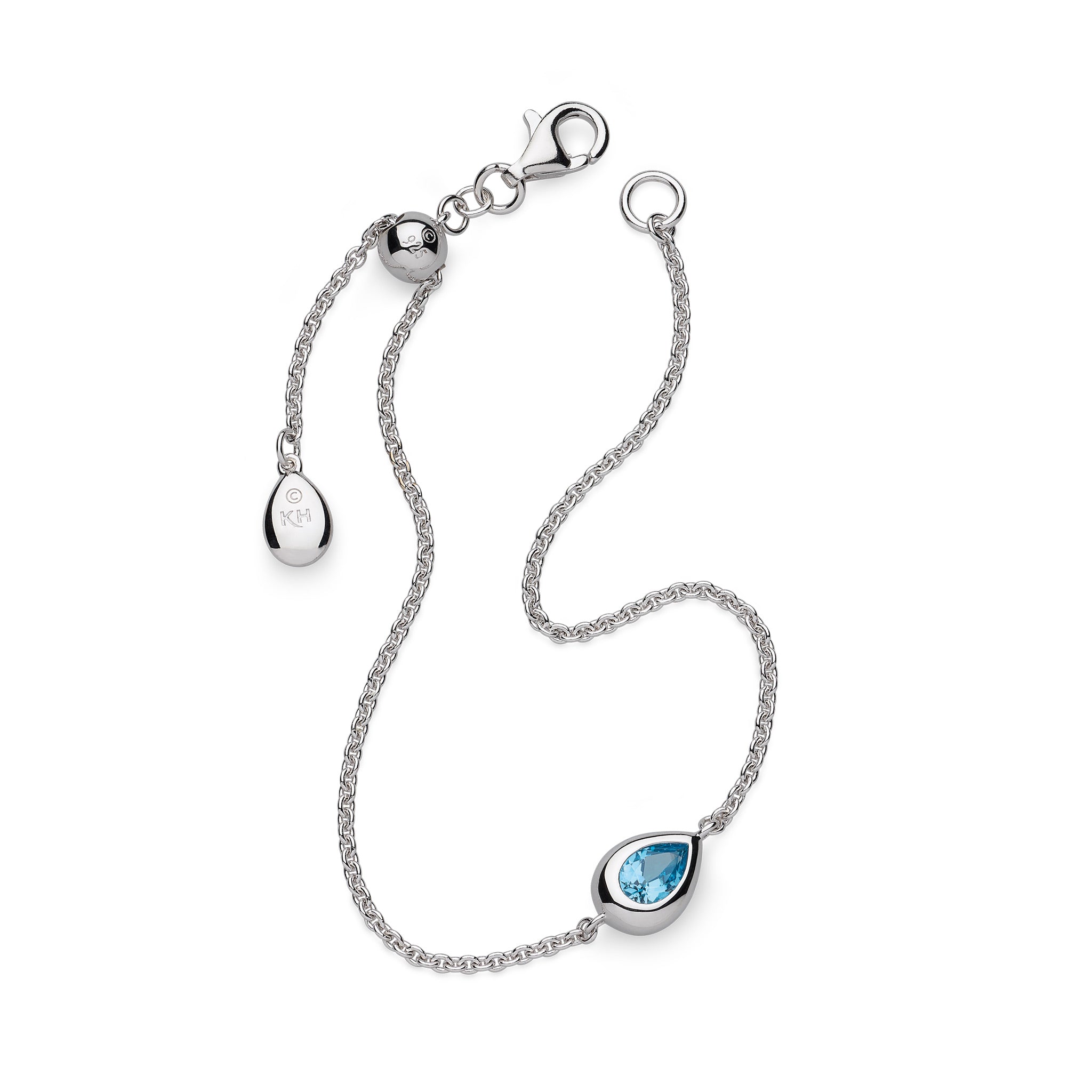 Kit Heath | Coast Pebble Swiss Blue Topaz Slider Bracelet