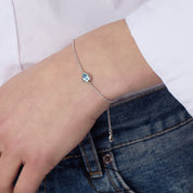 Kit Heath | Coast Pebble Swiss Blue Topaz Slider Bracelet