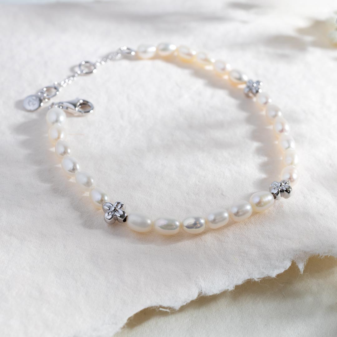 Kit Heath | Blossom Flyte Honey Flower Rice Pearl Bracelet