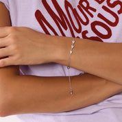 Kit Heath | Desire Kiss Precious heart Triplet 7" Slider Bracelet