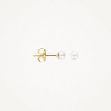 Blush Gold | 14K 3mm Gold & Pearl Stud Earrings
