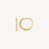 Blush Gold | 14K Yellow Gold & Zirconia 12mm Hoop Earrings