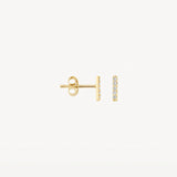 Blush Gold | 14K Bar Stud Earrings