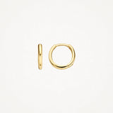 Blush Gold | 14K Yellow Gold 10mm Plain Hoops
