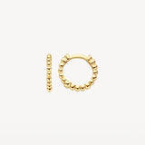 Blush Gold | 14K Dotted Hoop Earrings