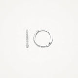 Blush Gold | 14K White Gold & Zirconia Hoop Earrings