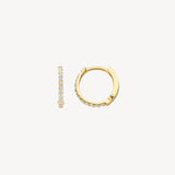 Blush Gold | 14K Gold & Zirconia huggie Hoop