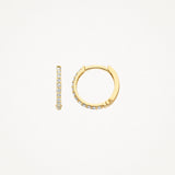 Blush Gold | 14K Gold 11mm Zirconia Hoop Earrings