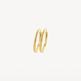 Blush Gold | 14K Yellow Gold 14mm Twisted Hoops