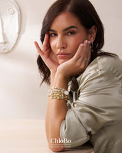 ChloBo | Dainty Moon Cut Sparkle T-Bar Bracelet