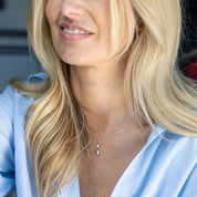 Kit Heath | Coast Pebble Golden Double Droplet Necklace