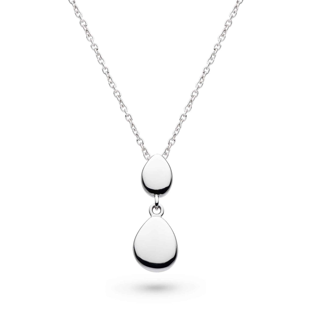 Kit Heath |  Coast Pebbles Double Droplet 18" Necklace