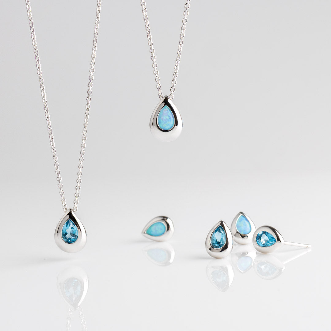 Kit Heath | Coast Pebble Swiss Blue Topaz Necklace