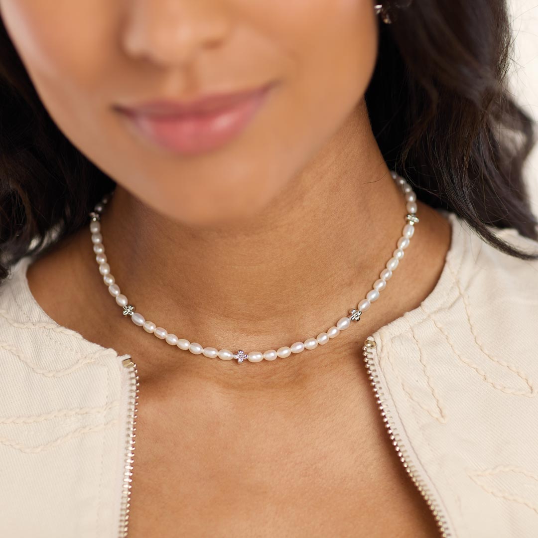 Kit Heath | Blossom Flyte Rice Pearl Beaded Necklace