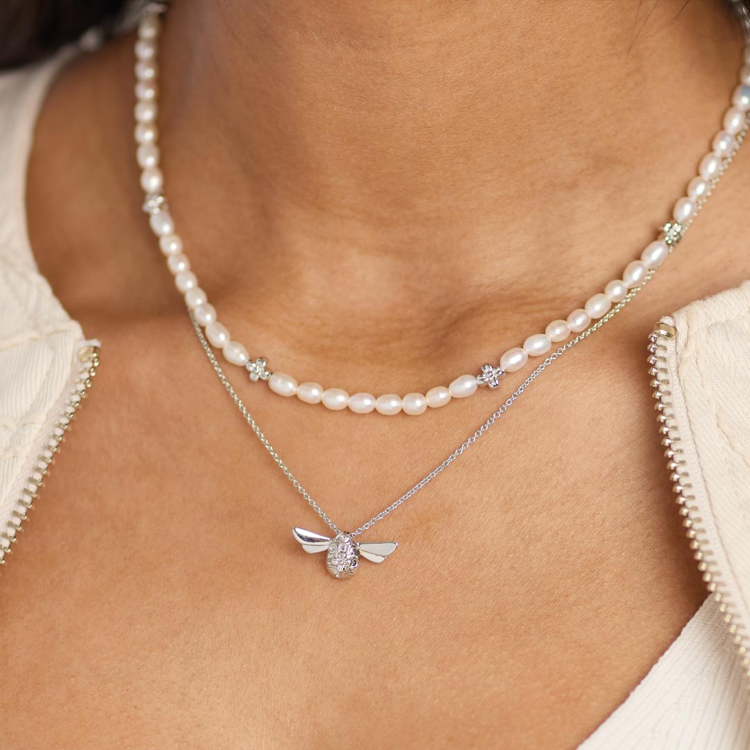 Kit Heath | Blossom Flyte Rice Pearl Beaded Necklace