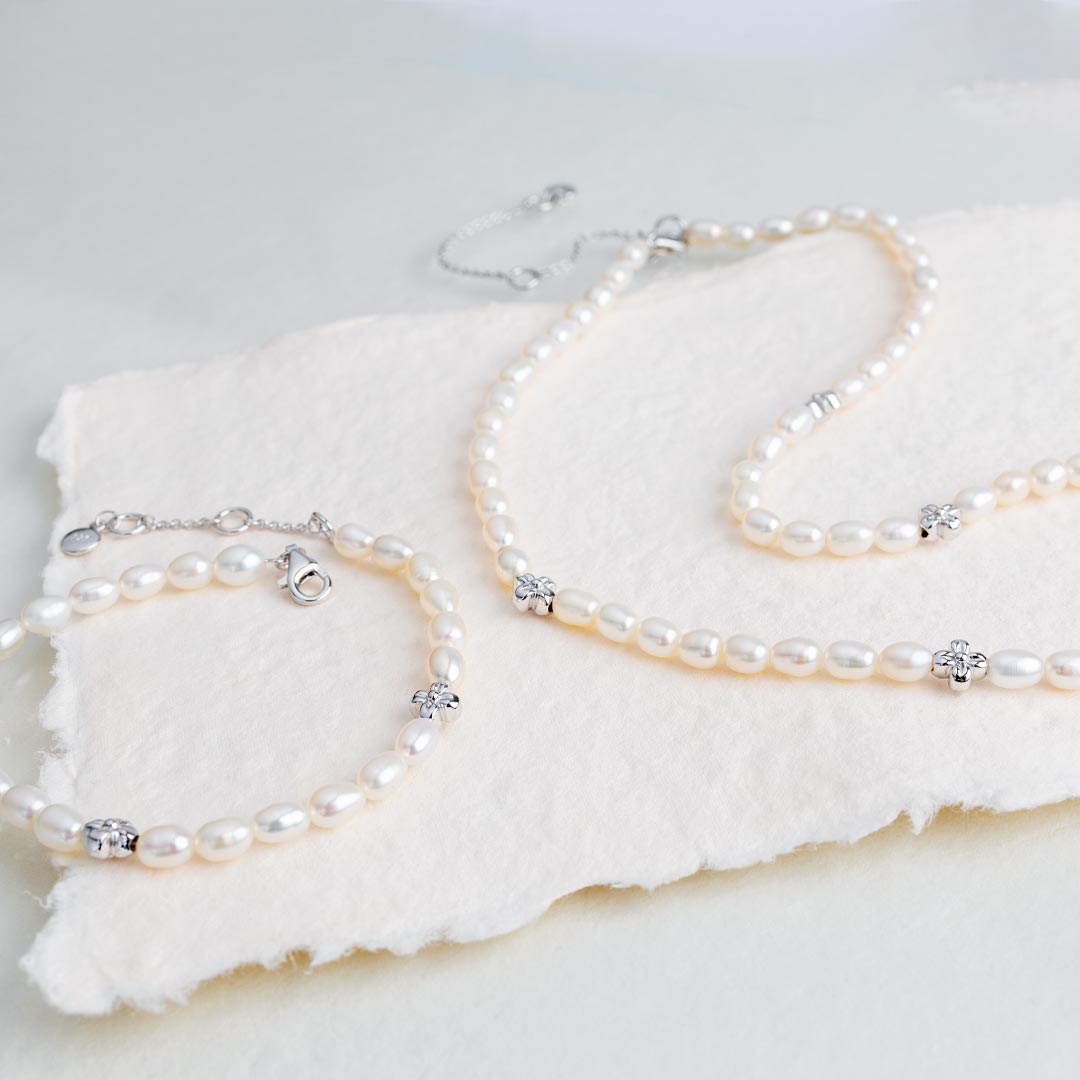 Kit Heath | Blossom Flyte Rice Pearl Beaded Necklace