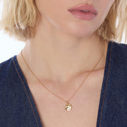Kit Heath | Mirage Reflect Golden Round Disc Necklace