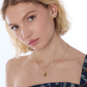 Kit Heath | Mirage Reflect Golden Round Disc Necklace