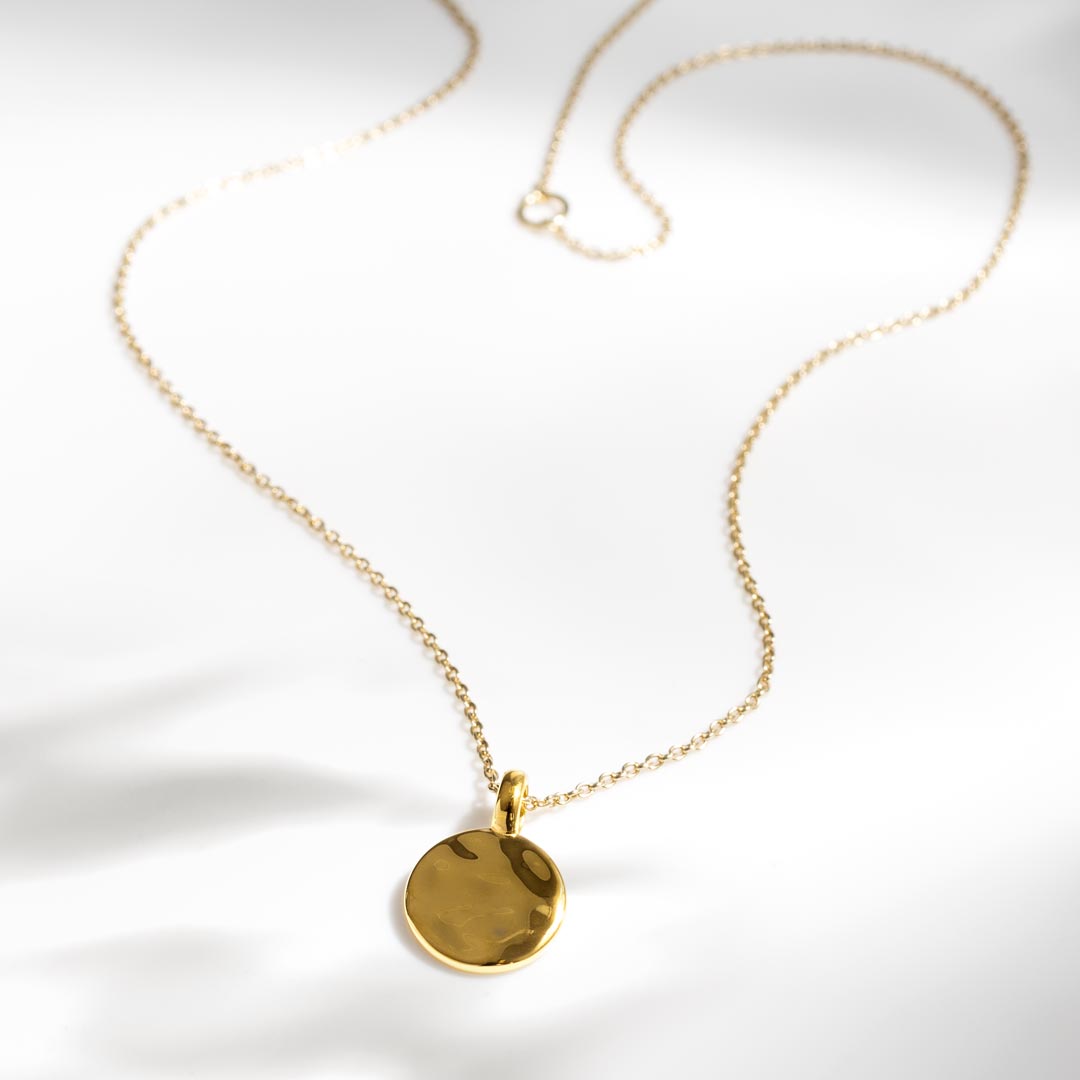 Kit Heath | Mirage Reflect Golden Round Disc Necklace