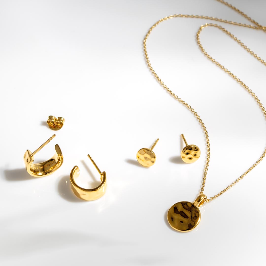 Kit Heath | Mirage Reflect Golden Round Disc Necklace