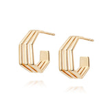 Daisy London |  Jameela 18ct Gold plate Hoops