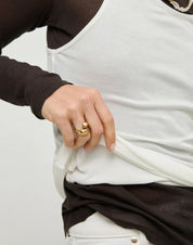 UNO de 50 | Corium Gold-Plated Double Drop Ring