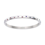 Bijoux De Mimi | Amelia Rainbow Silver Star Bangle