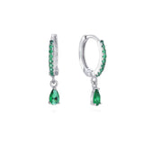 Bijoux De Mimi | Ottillie Raindrop Green Huggie Earring