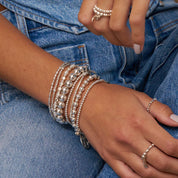 ChloBo |  Twisted Cube Sterling Silver Bracelet