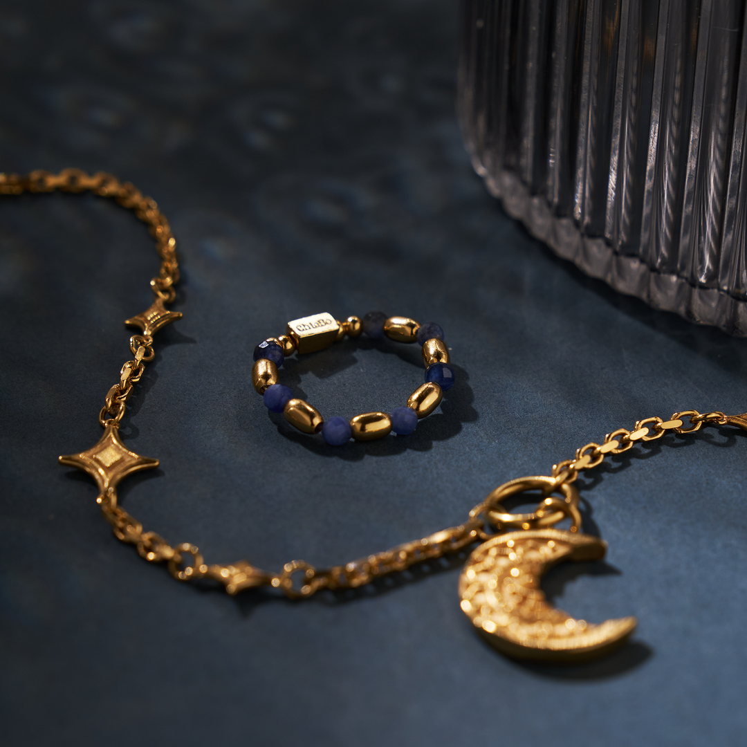 ChloBo |  Gold Moon Mandala Necklace